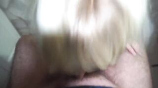 Redhead beauty gave a blowjob to her Russian house owner