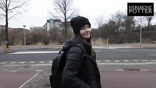 Pick up on the street and sex with a cute girl
