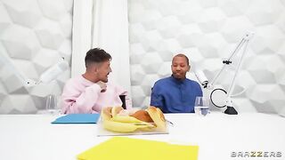 The girl didn’t leave the guy and gave him blowjob