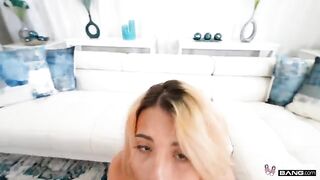 A beautiful girl was penetrated by a cock in her juicy hole