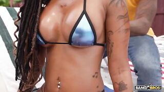 Her black mouth is perfectly shaped for a big dick