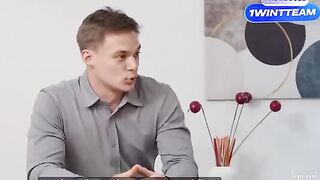 Hot slut secretary gets fucked by her boss and clients in the office