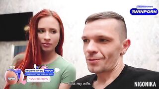 Two Russian sluts fucked by two guys in an intense group session