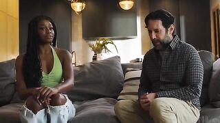 A girl fell into a black hole and was fucked by a negro in an intense scene