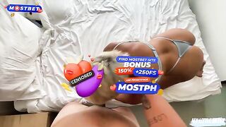 While my husband is on a business trip, I entertain his friend in the bedroom