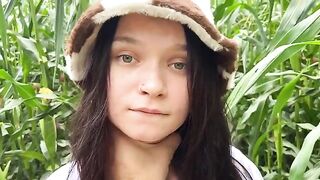 Security guard caught thief and fucked her in cornfield