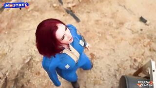 A girl in a power suit has rough sex, showcasing her love for cosplay