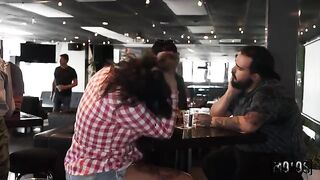 Not in public, but the girl doesn't mind, huh?