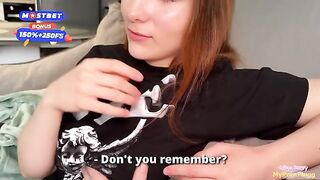 A girl gets help from her neighbor in a steamy situation