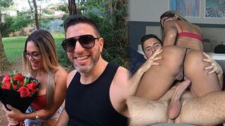 A pick-up guy fucked a hot Brazilian MILF with a big ass in the park
