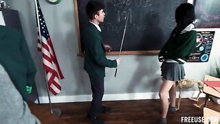The man paid for the depraved girl's disgusting performance