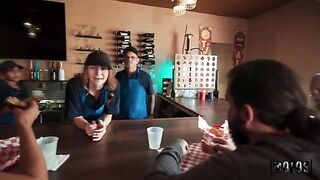 Who hasn't tried fucking behind the garage?! Pretty girl got fucked hard