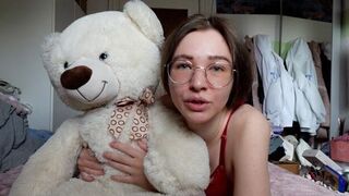 A young schoolgirl got her teddy bear as a best friend