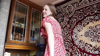 A hot blonde is always sexy in the village