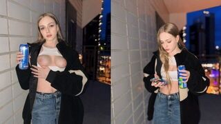 I will show you something more than my tits for the energy drink