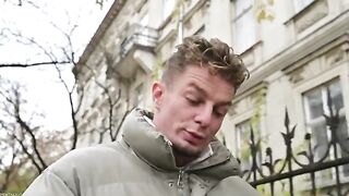 The cute girl has a small pussy, she could not handle a big cock