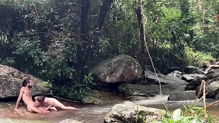 People do not give up fucking even in the woods, camping