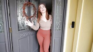 A hot mom is waiting for someone special in her bedroom