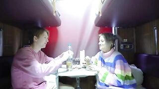 A girl had a good look at the compartment with someone close to her
