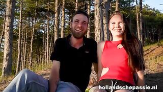 Fucking in the forest is awesome, especially with brunettes