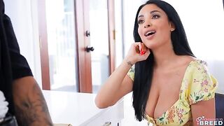 All for her pleasure - hot brunette sex on the couch