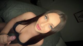 She shows what she learned in blowjob class with intense passion