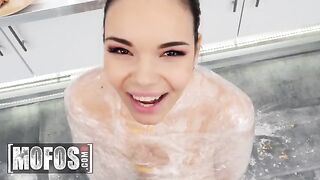 Sofia Lee’s big tits are the secret ingredient for a hot dish in this steamy scene
