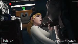 A hot FNAF Security Breach scene with Vanessa getting fucked in an office at Freddy Fazbear Mega Pizzaplex