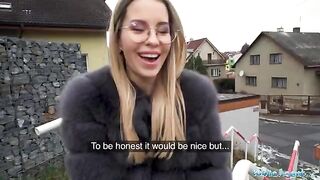 The public agent brought a girl to the studio and fucked her hard