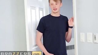 The guy looks through the house for money and finds a dildo belonging to his stepmom