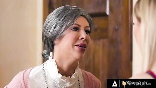 Old maid Alexis Fawx fucks with her stepdaughter in a taboo encounter