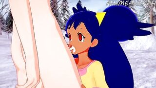 Iris, the Pokémon trainer, gets her pussy railed in an intense hentai scene