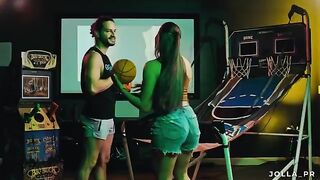 I showed my friend around my game room and things got really hot