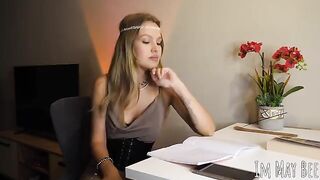 The tits are too tight, so they want to be freed. A solo girl's desperate plea