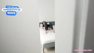 One cock but a lot of fun with brunette babe