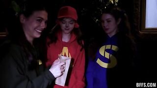 The guy is having his way with girls in every hole