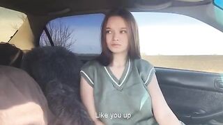 A cute girl played with her tongue in a steamy scene