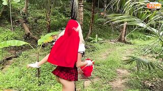A little girl in a red cloak knows how to handle things passionately