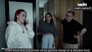 Girlfriend gets fucked while I jerk off calmly, a taboo thrill