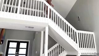 Two beautiful girls having fun with a guy and exploring each other