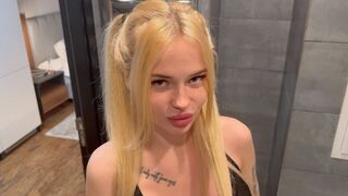 A juicy blondie is fucking with her stepbrother in this hot video