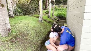 The girl was licked by a boyfriend in a passionate encounter