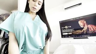 The peak of pleasure: where thoughts end and cries begin. A doctor-patient roleplay scenario unfolds with intense passion