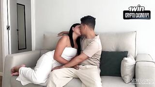 A woman with a big ass Latina full of cum