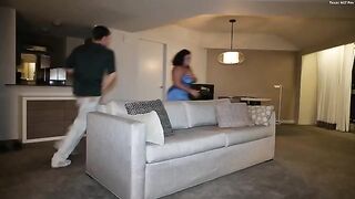 A girl with big boobs loves to have her tits squeezed and slapped