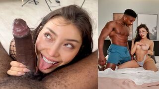 A girl has a passionate sex on the bed with her boyfriend
