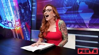 For sex, you can break the silence. A hot redhead in glasses