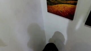 Babe fucked in her ass after toilet door key trick