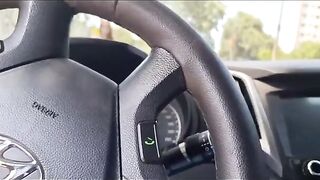 A sexy girl has sex right in the bus, risking something terrible