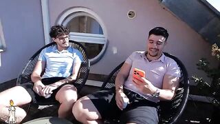 Two guys fucked the girl and smeared her face with cum